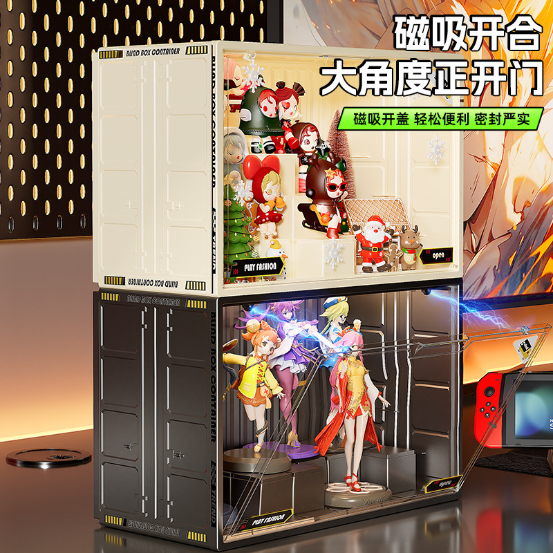 ブラインドボックス収納ディスプレイスタンドドーパミン人形モデル収納ボックス防塵ビルディングブロック人形手作りディスプレイキャビネット|undefined
