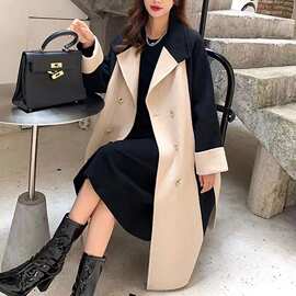 2026秋冬新款呢子外套女潮百搭大衣中长款风衣外套女秋秋气质显瘦