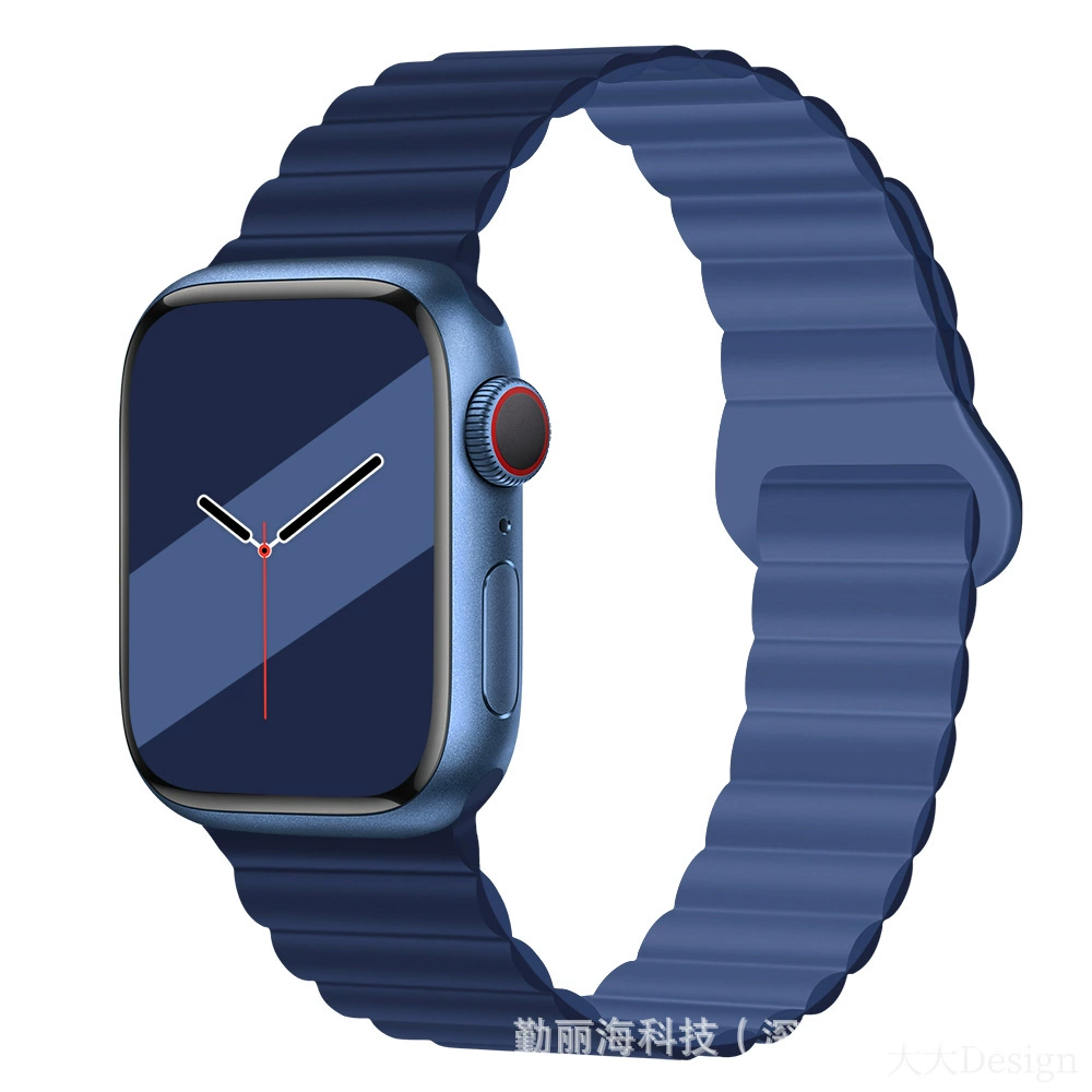 Силиконовый магнитный ремешок для Apple Watch iWatch 10/AppleWatch 9, двухцветный, размеры 38/40/41 & 42/44/45/49 мм