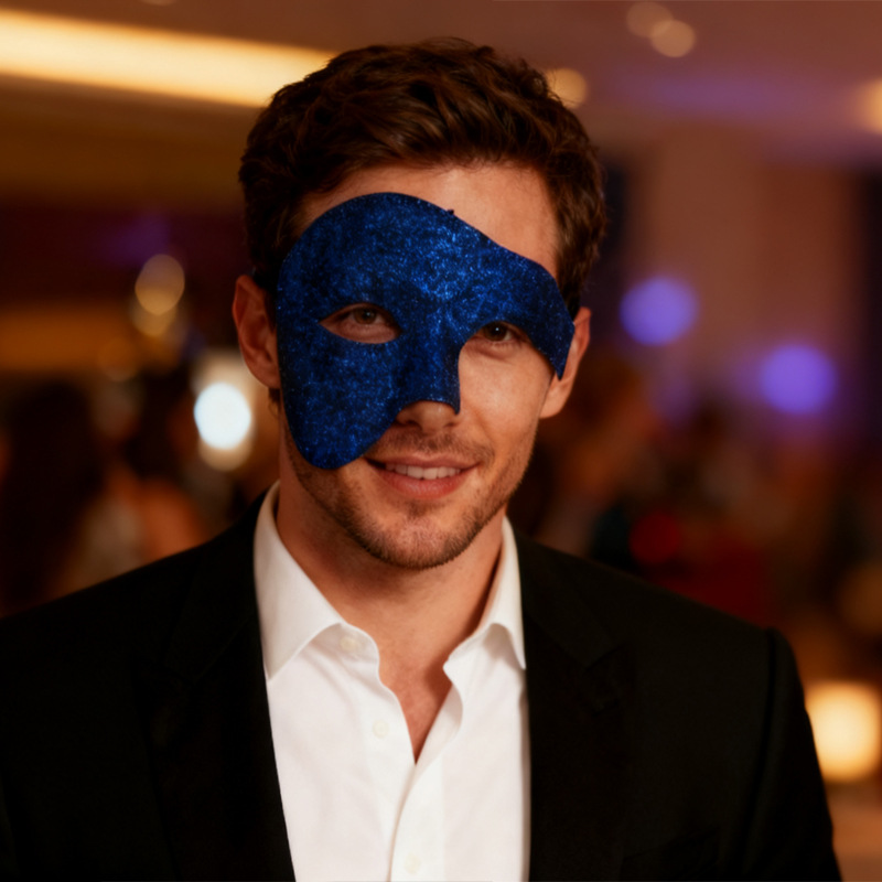 Venecia máscara de baile semi-disfraz polvo brillante máscara cara cara ropa de cabeza de toro ópera fantasma fiesta de carnaval