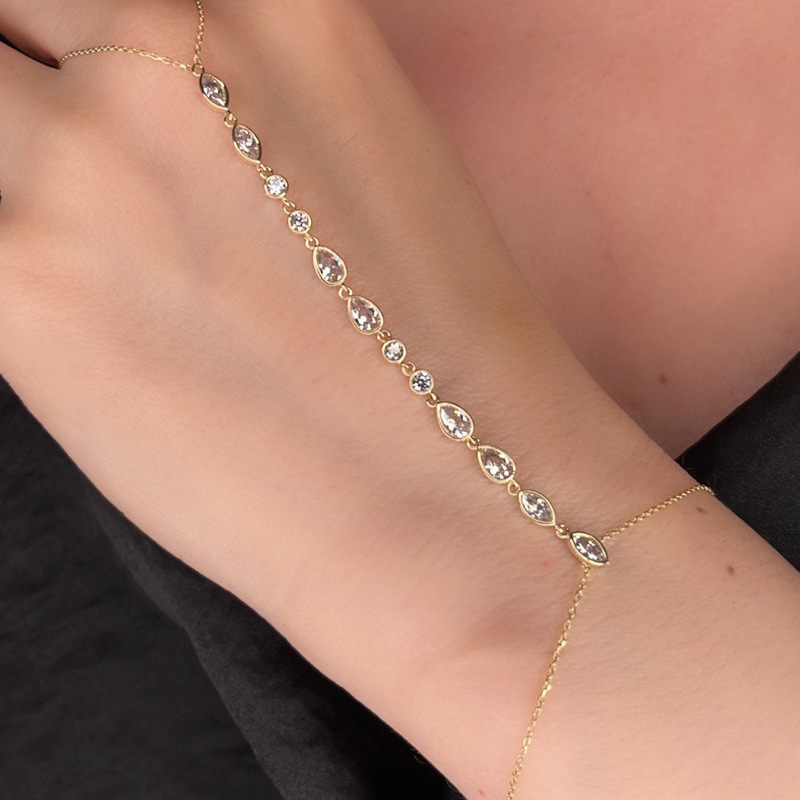 Amazon Cross-Border Retro Slave Bracelet Finger Chain Fashionable Temperament Versatile Gift for Friends Holiday Jewelry Gift for Women