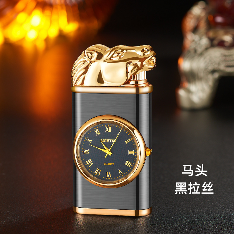 말 머리-블랙 브러시드