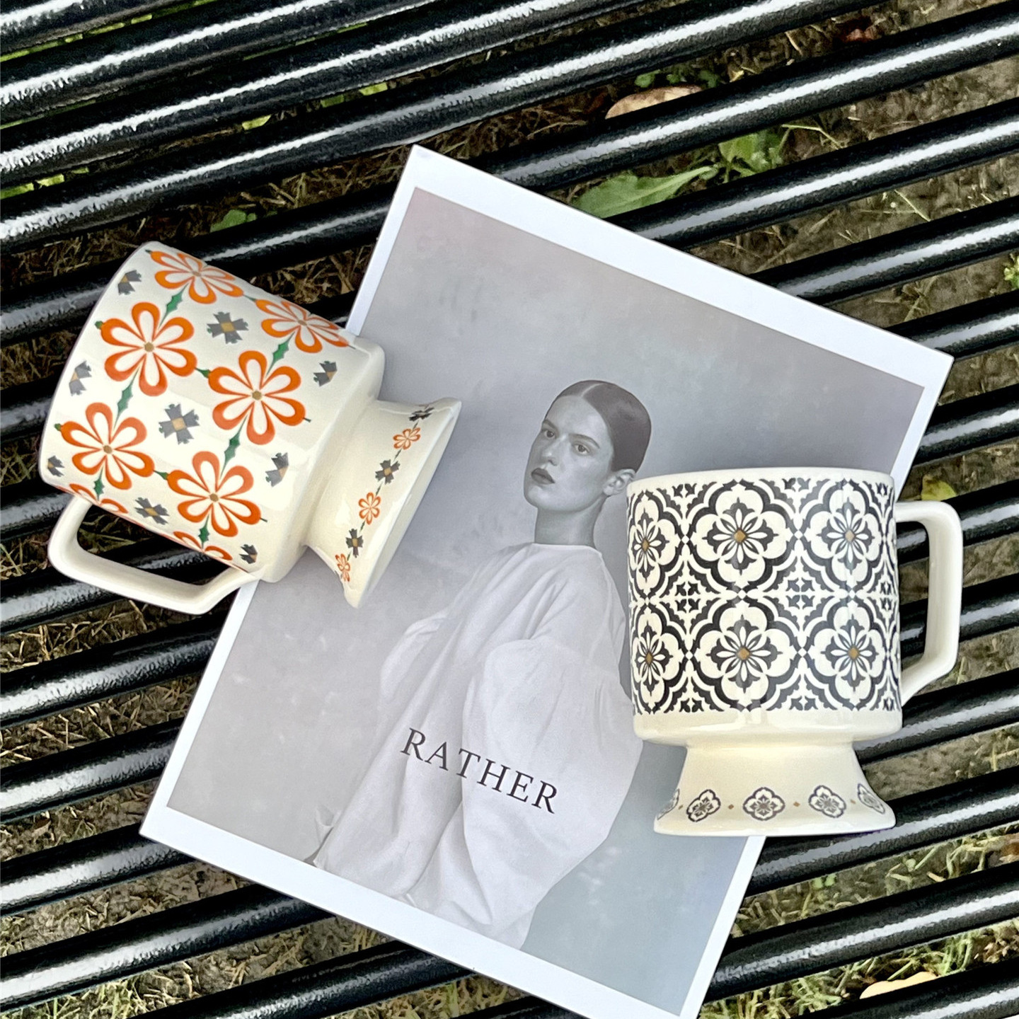 Shang 'en vintage cerámica taza de nicho de diseño de taza de pie alto de ladrillo de oficina mujer bebida taza de regalo