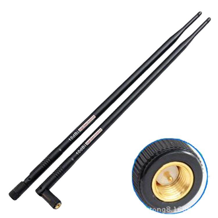 2.4G10DB天线全向高增益WIFI路由器网卡SMA内针厂家信号跨境电商