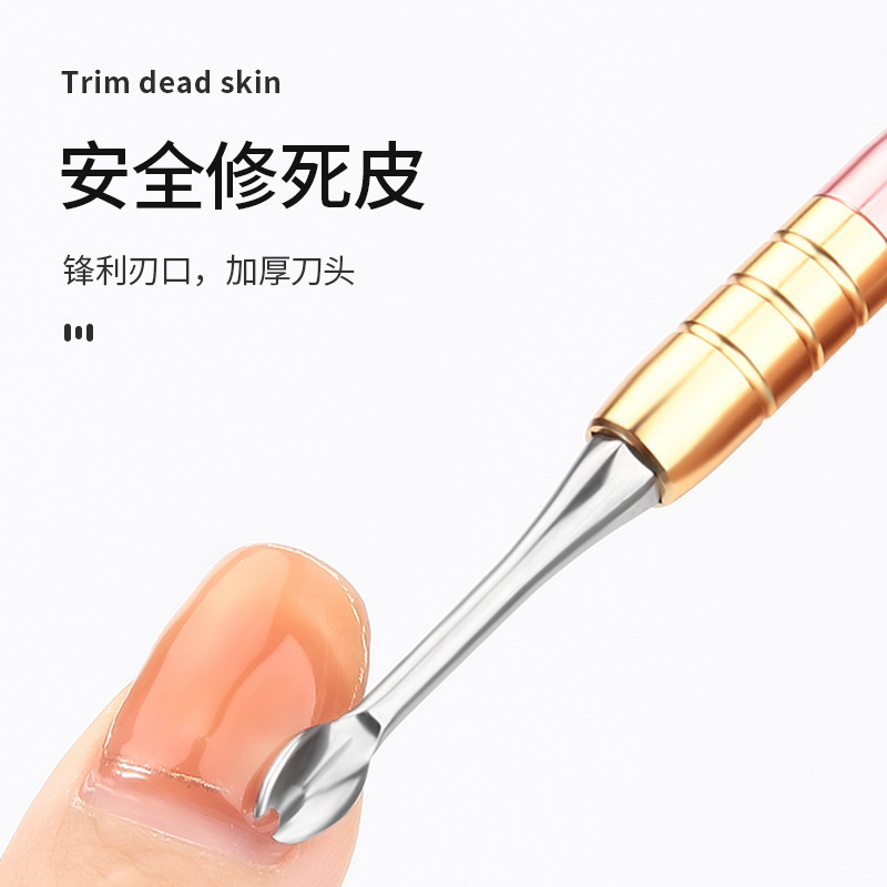 Double-sided exfoliating nail polish for manicure stainless steel…