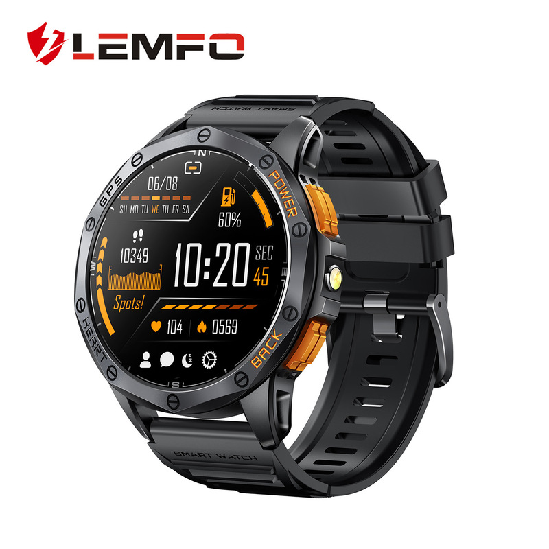 Lemfo Bluetooth Call Outdoor Three-Proof Amoled Heart Rate Blood Oxygen Health K67 Smart Watch Cross-Border New Model