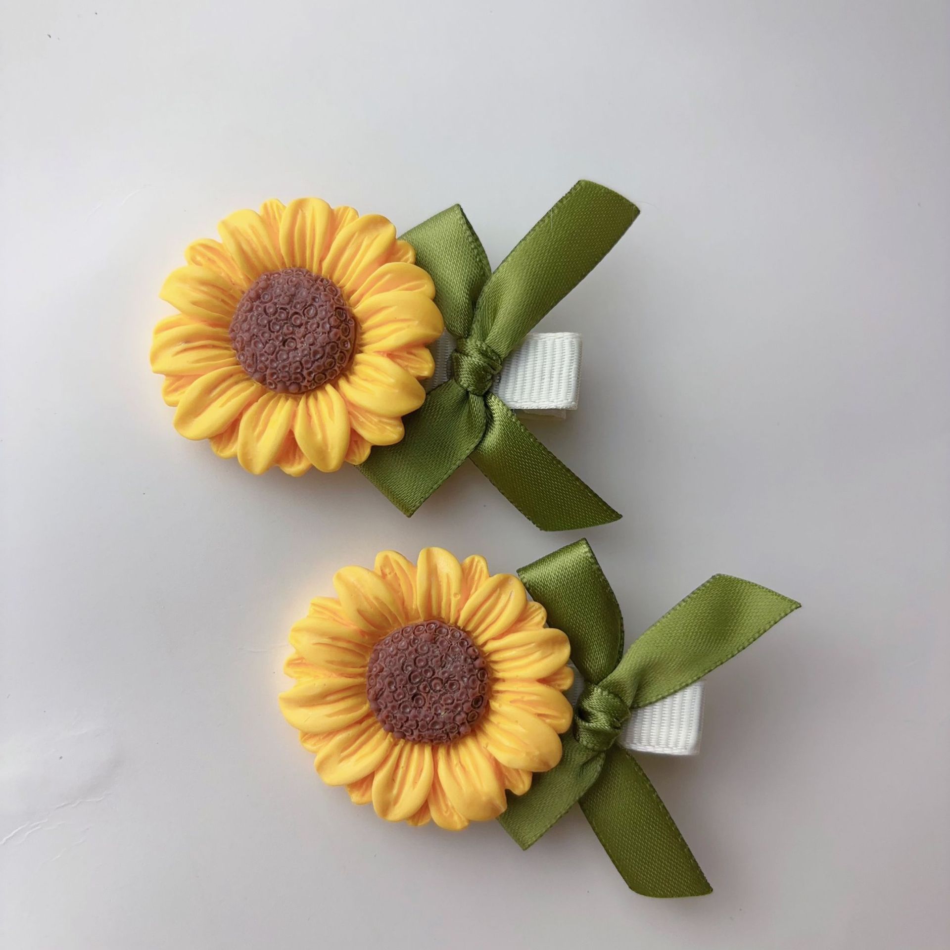 New Cute Forest-style Sunflower Bow Side Clip, Fresh And Beautiful Hair Accessory For Girls, Children's Clip_voghion.com