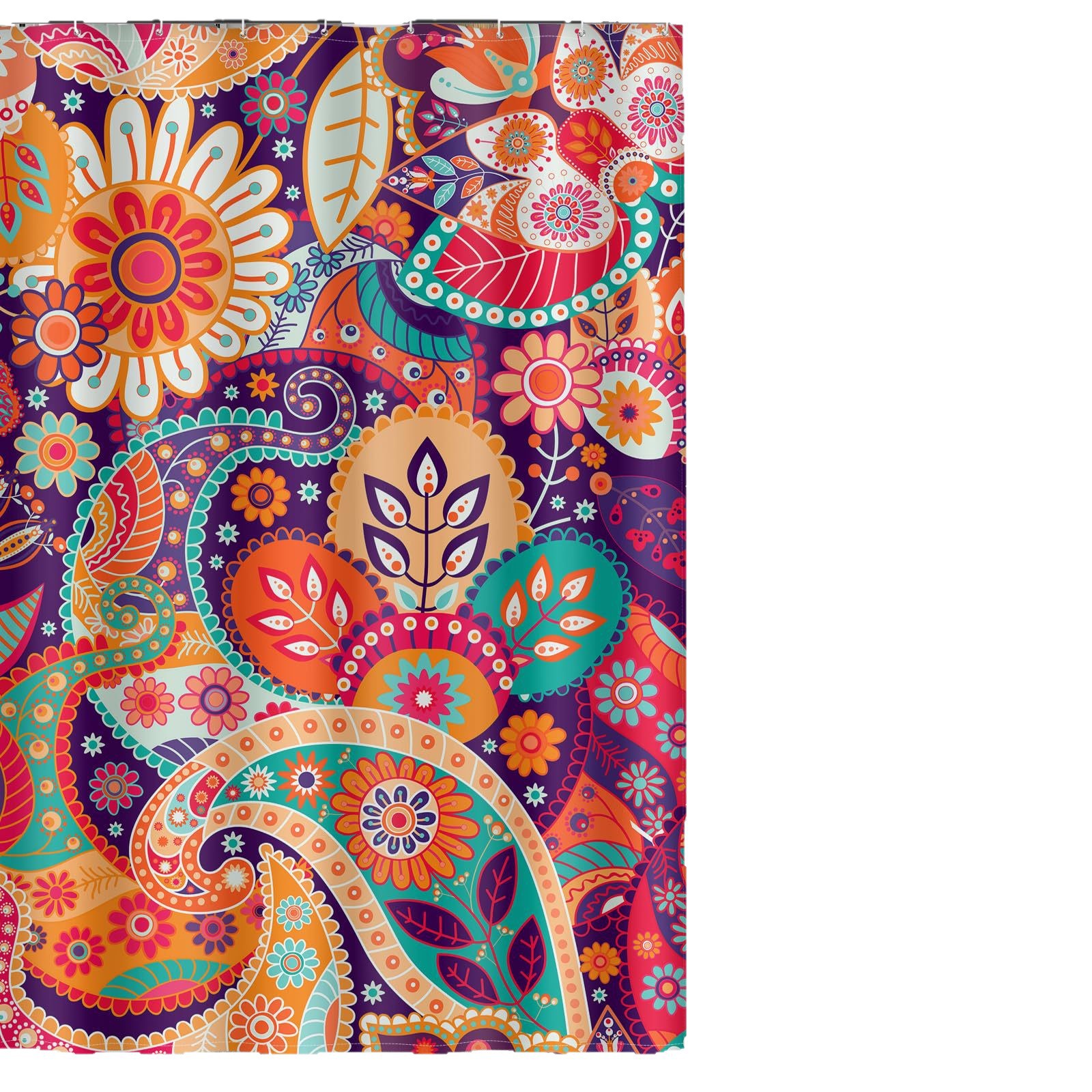 Curtain, set, boho style, flowered
