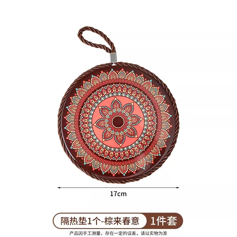 复古隔热垫耐高温砂锅防烫垫珐琅锅垫子陶瓷新中式餐桌防滑餐盘垫|undefined