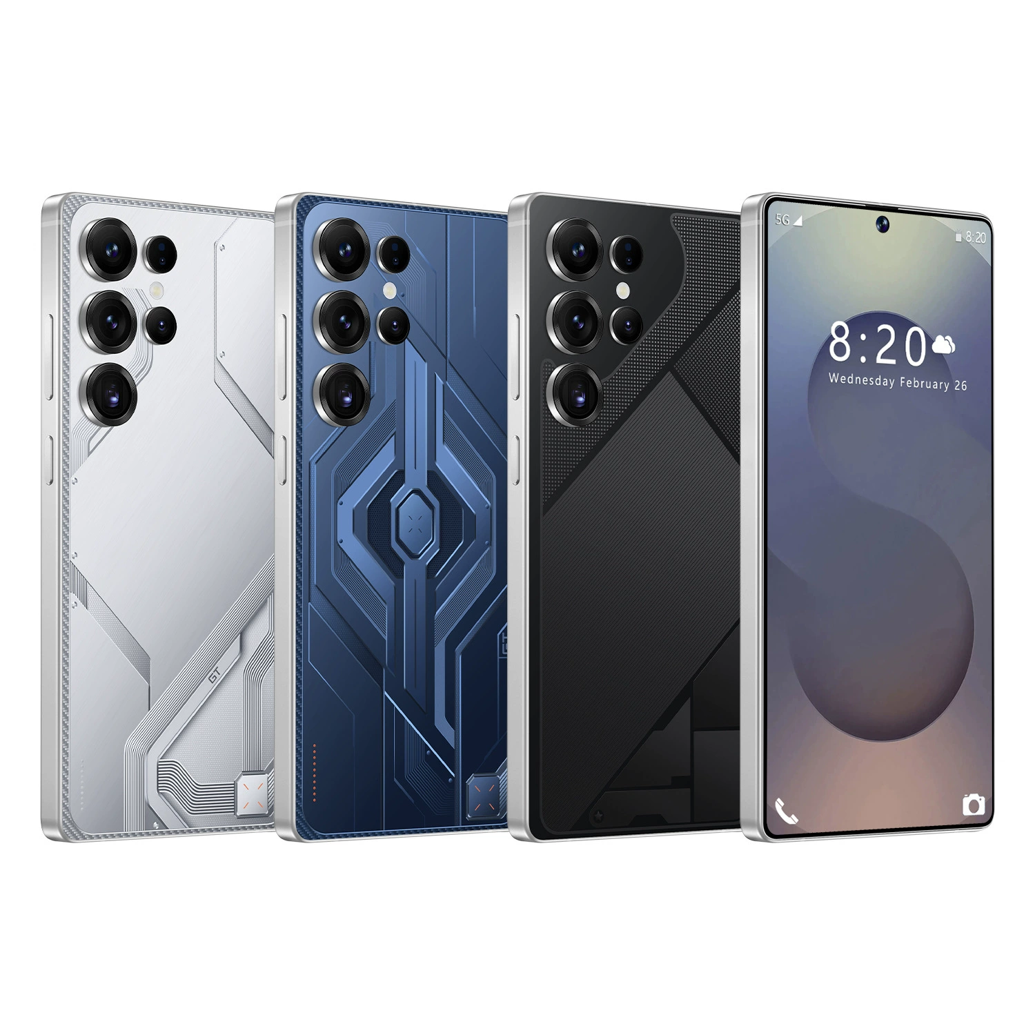 Смартфон S26 Ultra, 7.3-дюймовый AMOLED, 16ГБ + 1ТБ, 108МП + 72МП, 8000 мАч, 5G