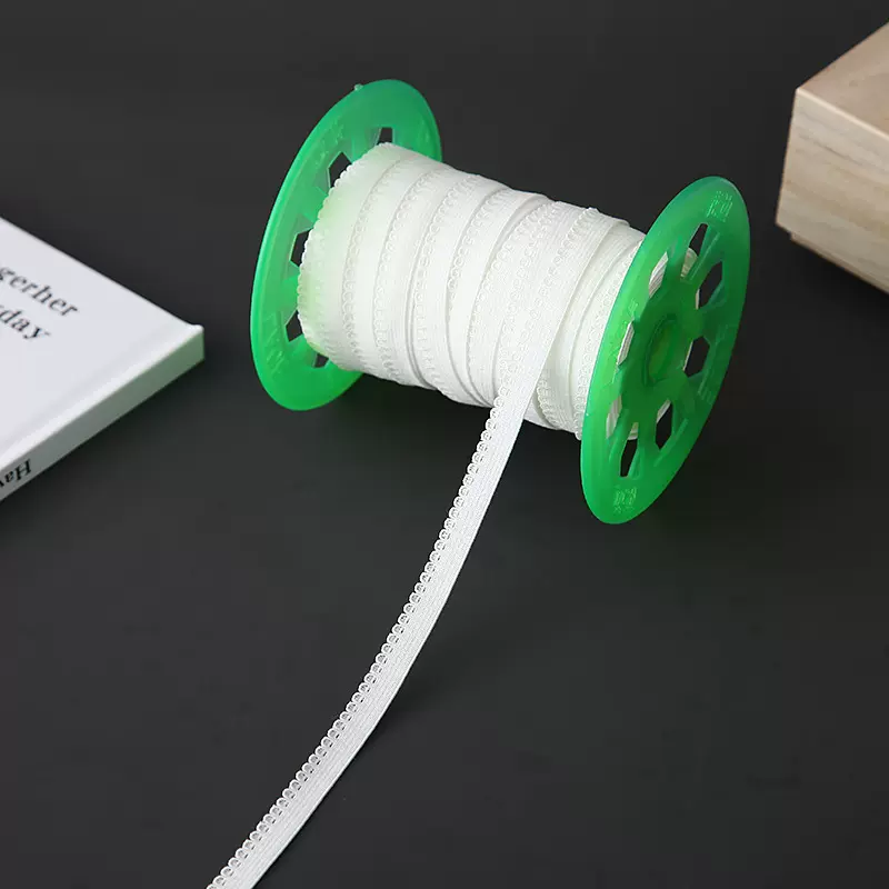 现货锦纶0.9CM月牙松紧花边 内衣内裤松紧花边等服饰弹力花边