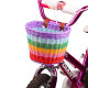 Children's bicycle basket vintage woven basket baby carriage rainbow color car basket front basket front basket walking baby