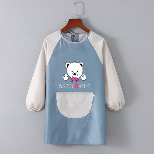 Children's Waterproof Apron Art Room Painting Cover for Boys and Girls Eating Painting Reverse Wear Kindergarten Logo Upside Down