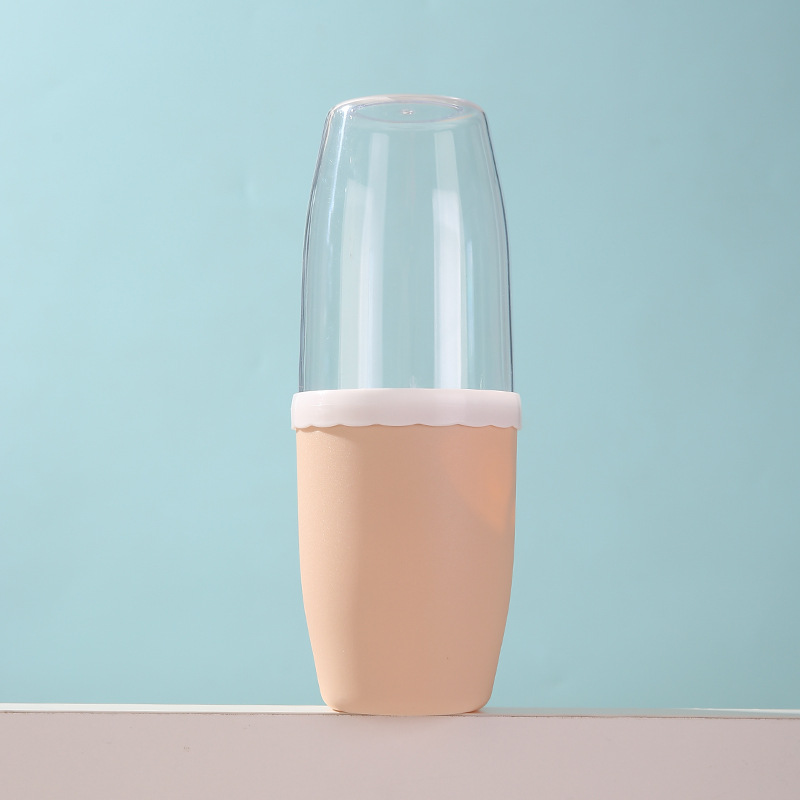 Einfacher Haushaltsbehälter Zahnpasta, tragbares Reiseset für Paare, Etui, Aufbewahrungsbecher für Zahnbürsten_voghion.com