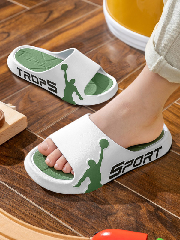 Children's Slippers for Boys, Summer Indoor Non-Slip Home Slippers, Boys' Basketball-Style Soft-Soled New Model Big Kids' Sandals Children's Slippers for Boys, Summer Indoor Non-Slip Home Slippers, Boys' Basketball-Style Soft-Soled New Model Big Kids' Sandals