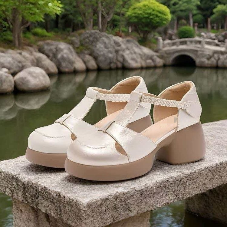 Moda versátil Baotou Zapatos Mari Zhen mujeres 2026 verano nuevas sandalias de mujer de nicho elegantes sandalias de viaje