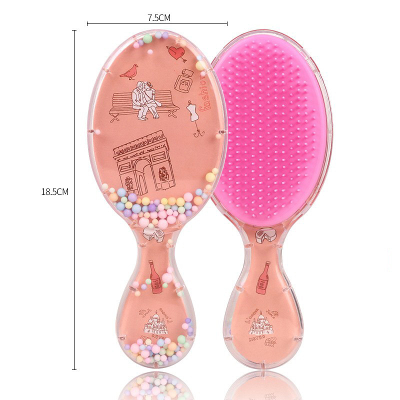 Pein de dibujos animados transfronterizos personalizados cuadrados portátiles impresión transparente arco iris masaje fluido bolsa de aire estudiante