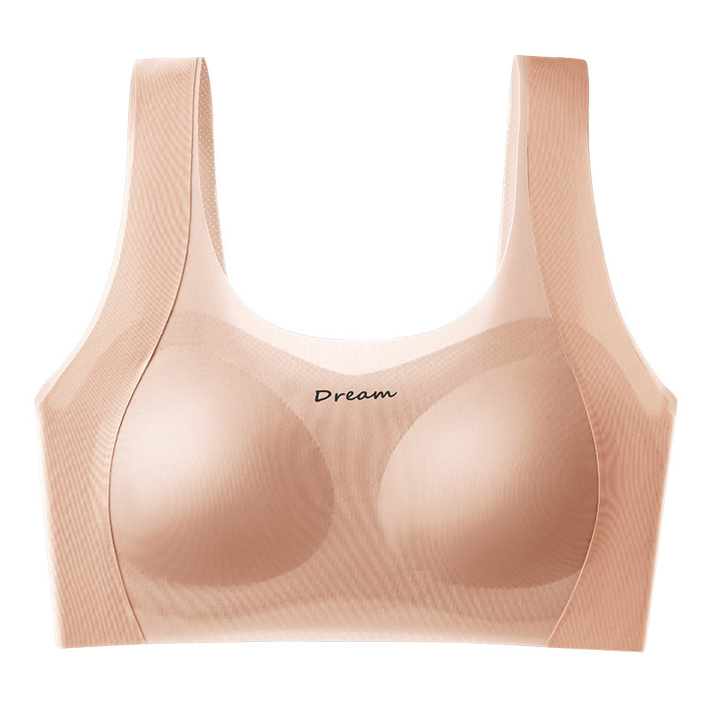 Verano nuevo adolescente sin marca sostén transpirable cómodo piel ropa interior de niñas anti-bump chaleco pequeño