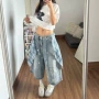 七分夏季定制直筒牛仔裤