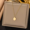 【H657】letter necklace gold