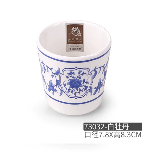Blue and white plastic rectangular tableware for commercial use, wholesale