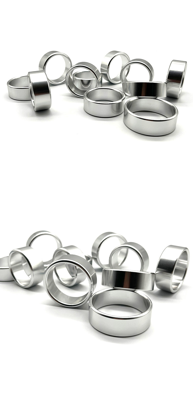 Men’s Metal Locking Cock Ring, 45mm Medium Delay Ring for Adults — detail image 3