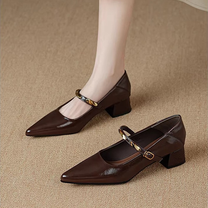 Genuine Leather Version~`Very Stylish and Comfortable Women's Shoes, 2026 Spring New Versatile Light Luxury Pointed-Toe French High Heels Genuine Leather Version~`Very Stylish and Comfortable Women's Shoes, 2026 Spring New Versatile Light Luxury Pointed-Toe French High Heels