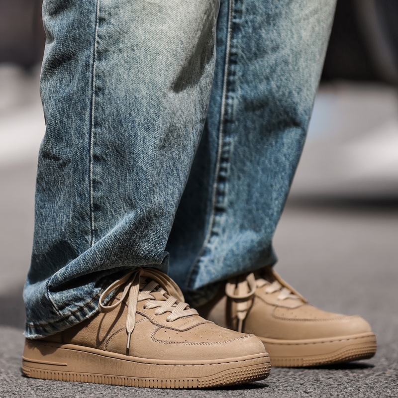 [Cuero de vaca de cabeza] 2025 zapatos de cuero auténticos de nicho de moda transpirables de suela gruesa transpirables image 5