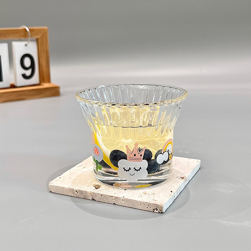 세로 디저트 유리 아이스크림 푸딩 컵 인쇄 식기 설탕 물 그릇 과일 요구르트 무스 아이스크림 컵