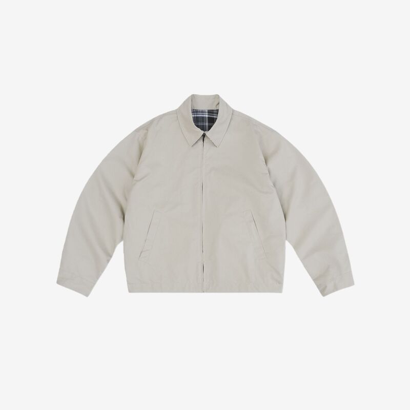 Maminqin Autumn and Winter Silhouette Retro Jacket for Men and Women Japanese Style Cityboy Double-Sided Lapel Harrington Jacket H