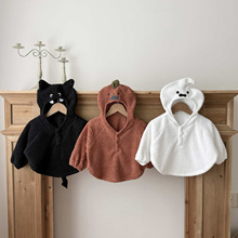 25秋季万圣节儿童毛绒帽衫ins款节日主题造型长袖婴宝宝外出上衣