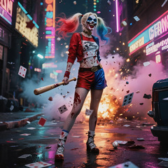 万圣节自杀小队cos服哈莉奎茵小丑女Harleen Quinzel角色扮演服装