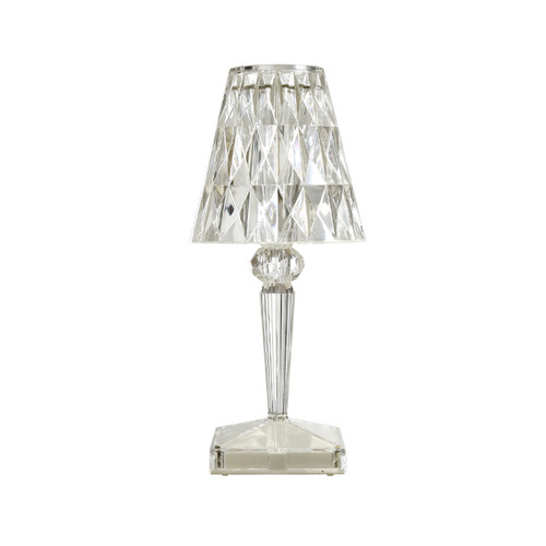 Italian Kartell crystal diamond LED acrylic charging project light ambiance lamp bedroom bedside night light