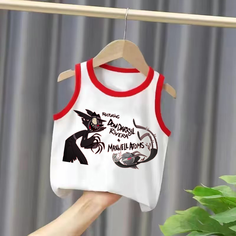 Children's clothing cross-border Amazon eBay hot-selling new cartoon pattern print unisex kids sleeveless backless fashion personality