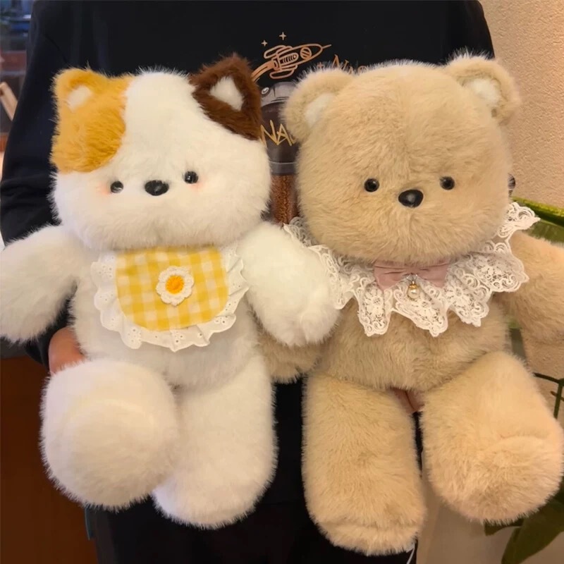 ランニングベア人形ぬいぐるみかわいい子猫人形ギフト子供のおやすみおやすみなだめる子羊人形|undefined