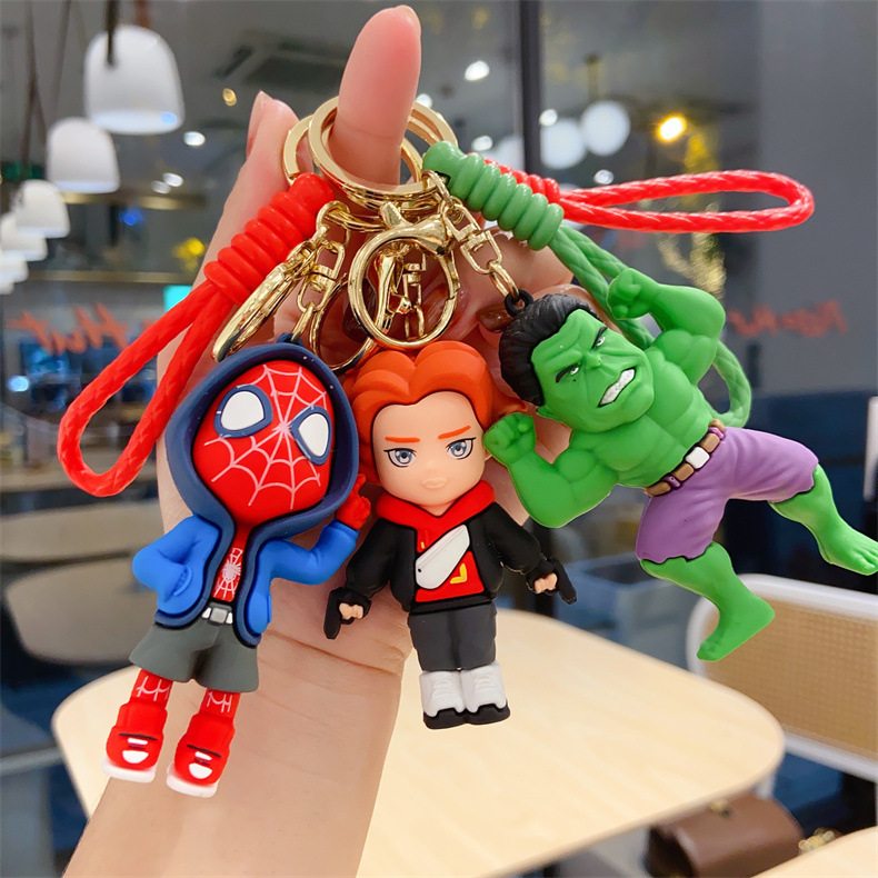 New Creative Marvel Series Doll Keychain Pendant, Exquisite Men's and Women's Fashion Bag, Small Pendant, Car Key Chain