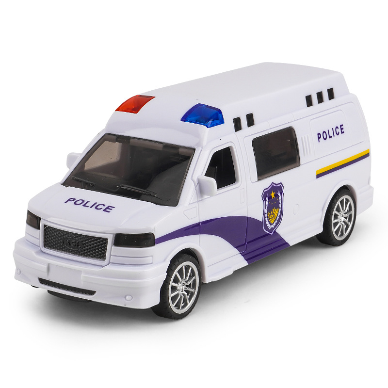 Juguete de doble puerta de simulación para niños modelo de coche inercial coche de luz y sonido coche de policía de bomberos juguetes para niños
