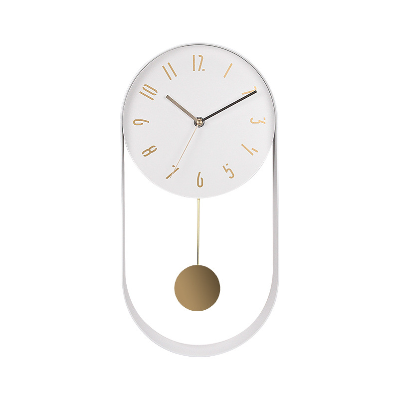 Moda luz lujo swing reloj moderno reloj creativo simple hierro reloj hogar sala de estar Reloj de pared al por mayor