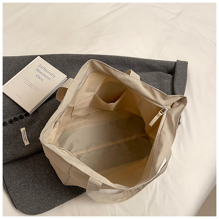Cross-border laid-back style nylon bag for women 2025 new casual large-capacity shopping handbag, simple and lightweight single-shoulder bag undefined