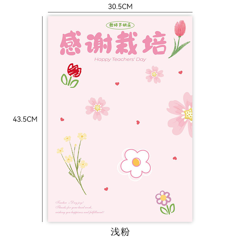 教师节新品 感谢师恩创意opp透明手拎袋鲜花礼物包装袋diy手提袋|undefined
