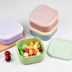 食品级硅胶午餐盒微波炉加热餐具学生便当饭盒家用饭盒保鲜收纳盒