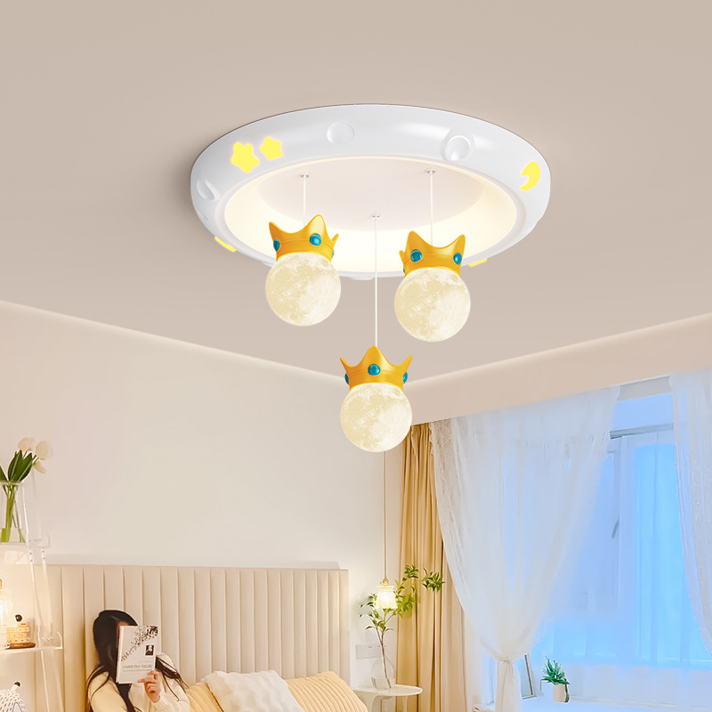 Lámpara de dormitorio Lámpara de techo de resina de viento crema cálida