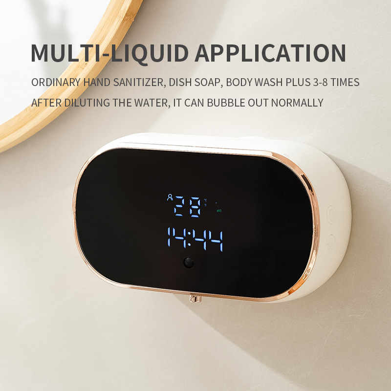 Cross-Border New Model Automatic Sensor Hand Sanitizer Dispenser, Smart Foam Hand Washing Machine, Wall-Mounted Sensor Soap Dispenser, Rechargeable Version