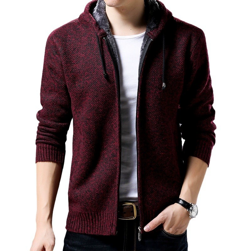 Худи с длинным рукавом cardigan-свитер для подростков, средняя пряжа, демисезон