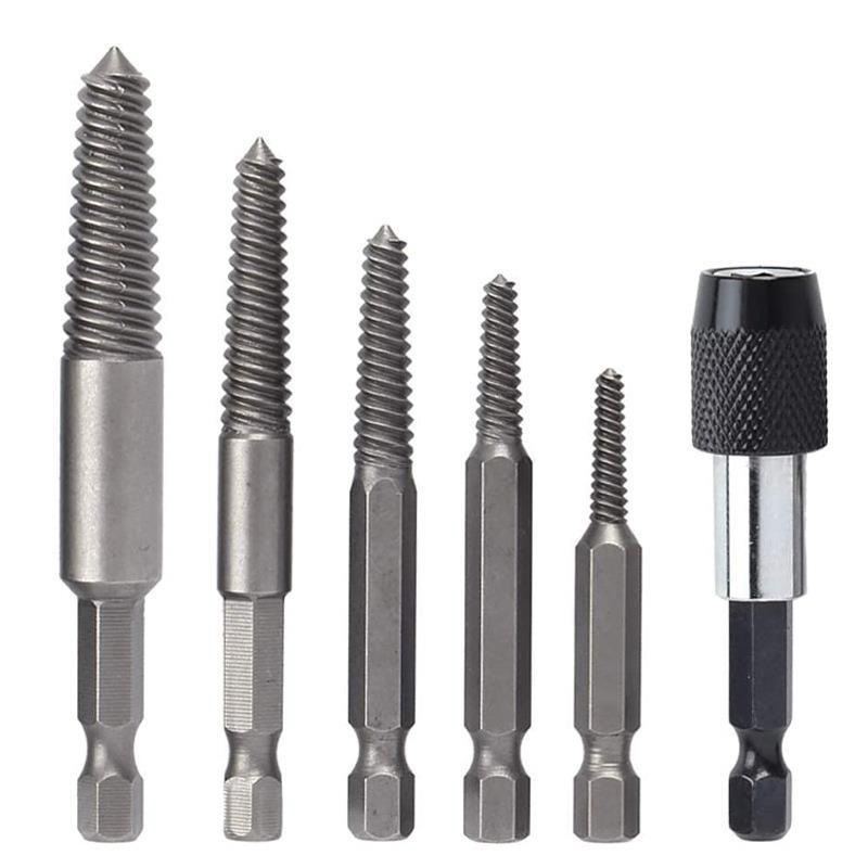 Hexagon shank screw extracter screw sliding tooth removal tool reverse wire reverse tooth removal screw broken wire extracter
