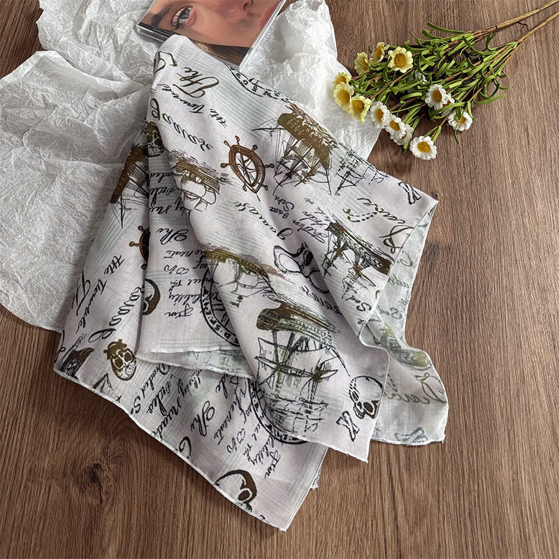 Pañuelo en la cabeza Verano femenino pastoral nuevo estilo floral literario bufanda cuadrada todo fósforo bufanda pequeña bufanda de seda correa para el cabello multifunción accesorios para el cabello