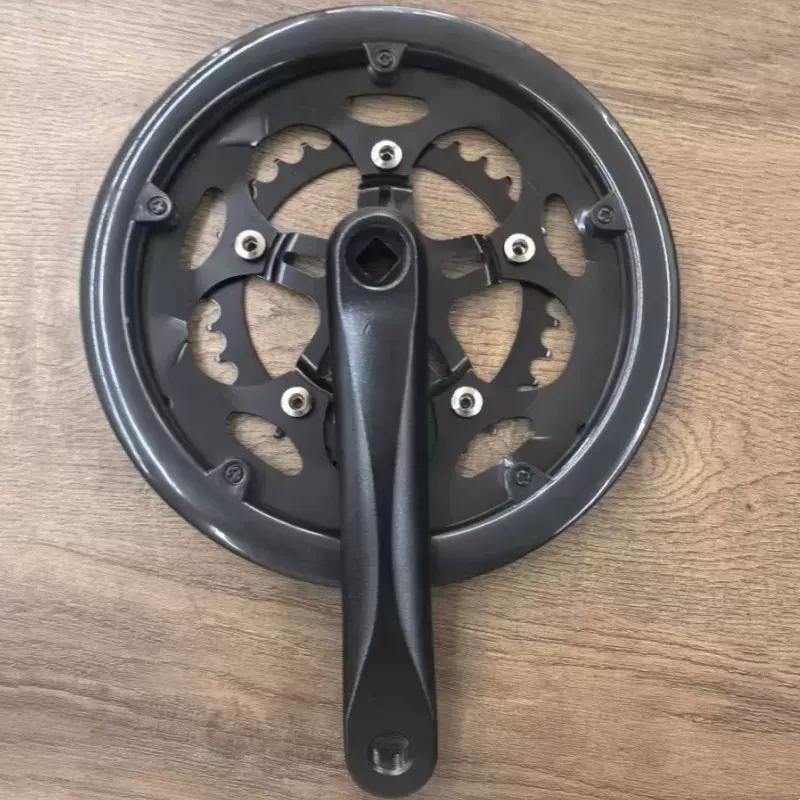 山地车牙盘170变速齿盘两片铝轮盘34-50齿 自行车链轮 方孔曲柄