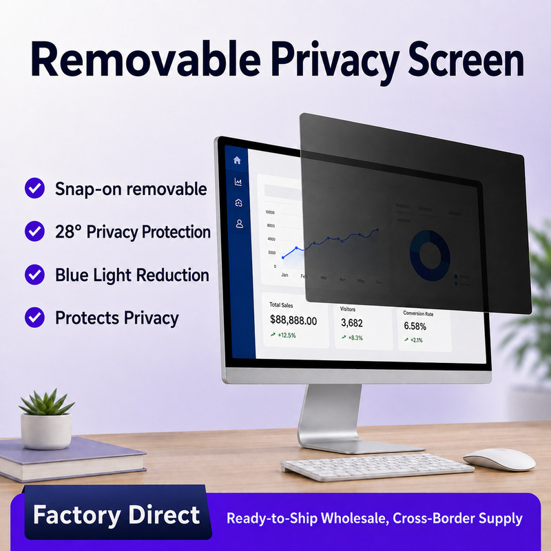 Suitable for desktop computer screens 23.8inch Snap-on 24inch Privacy screen protector universal size 27inch Anti-glare and privacy protection Suitable for desktop computer screens 23.8inch Snap-on 24inch Privacy screen protector universal size 27inch Anti-glare and privacy protection