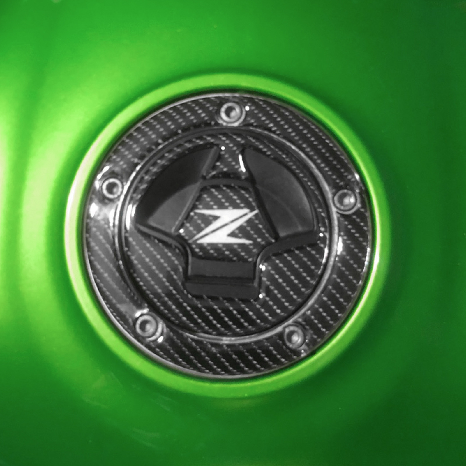 Adecuado para kawasaki ZX10R/6R Z750 Z800 Z1000 motocicleta tapa del tanque de combustible pegatinas de fibra de carbono tapa del tanque de combustible pegatinas