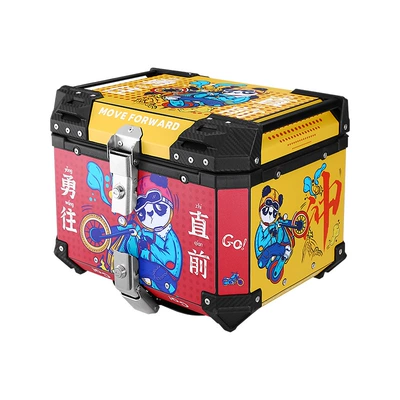 X-Style Aluminum Alloy Motorcycle Tail – Motorcycle trunk - liningcarbon-steel-bottom-plate-go-forward-46l-aluminum-alloy-tail-box